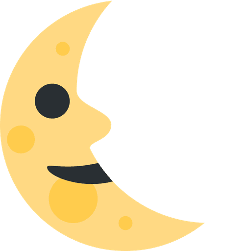 Last Quarter Moon Face