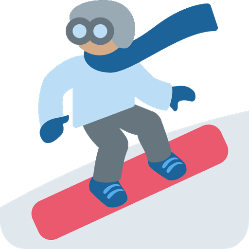 Snowboarder Medium Skin Tone