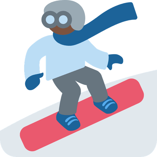 Snowboarder Dark Skin Tone