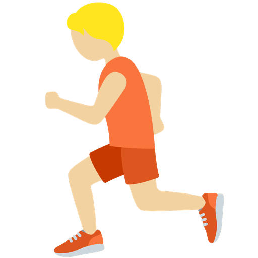 Person Running Medium Light Skin Tone