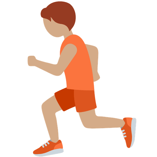 Person Running Medium Skin Tone