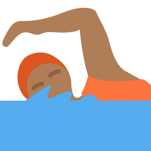 Person Swimming Medium Dark Skin Tone