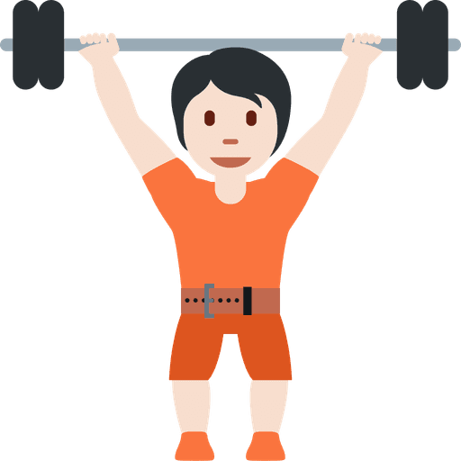 Person Lifting Weights Light Skin Tone