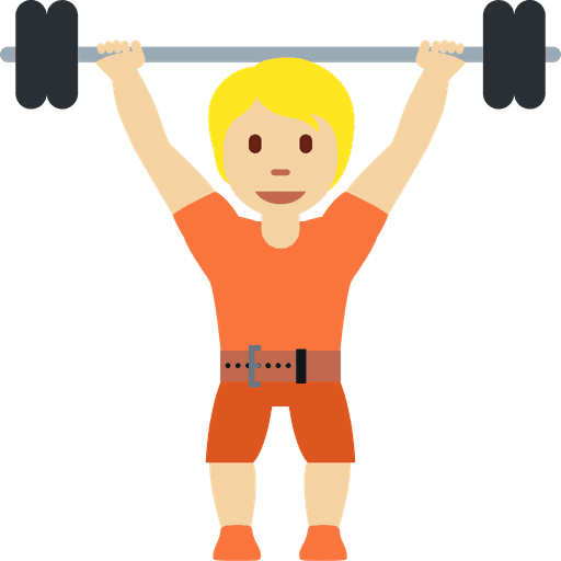 Person Lifting Weights Medium Light Skin Tone