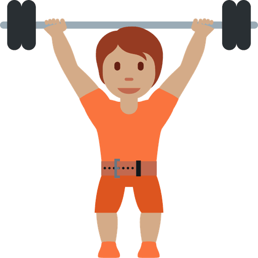 Person Lifting Weights Medium Skin Tone