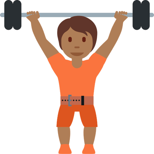 Person Lifting Weights Medium Dark Skin Tone