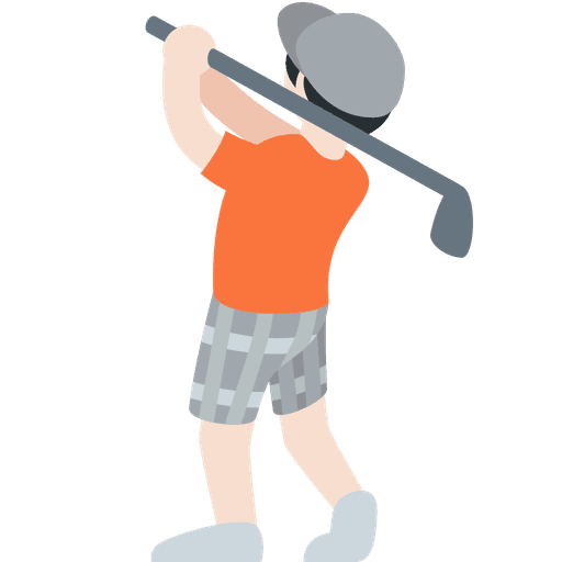 Person Golfing Light Skin Tone