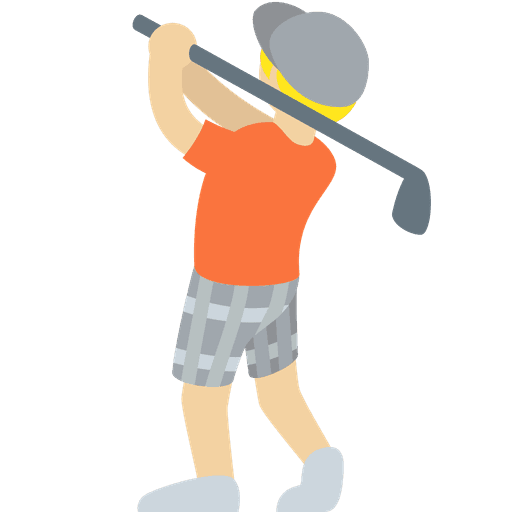 Person Golfing Medium Light Skin Tone