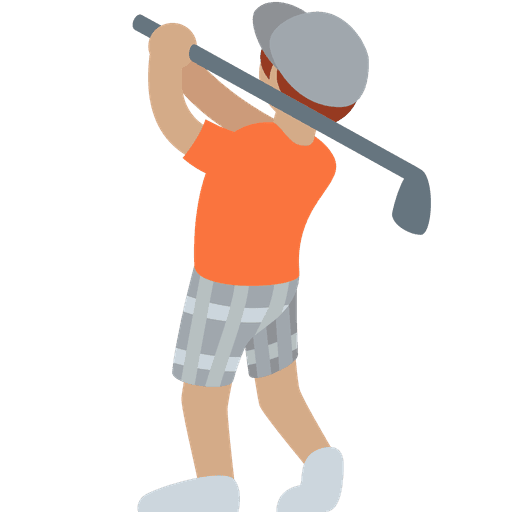 Person Golfing Medium Skin Tone