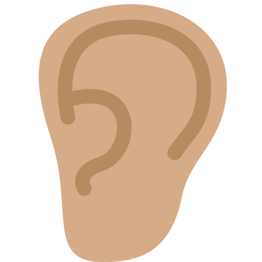 Ear Medium Skin Tone