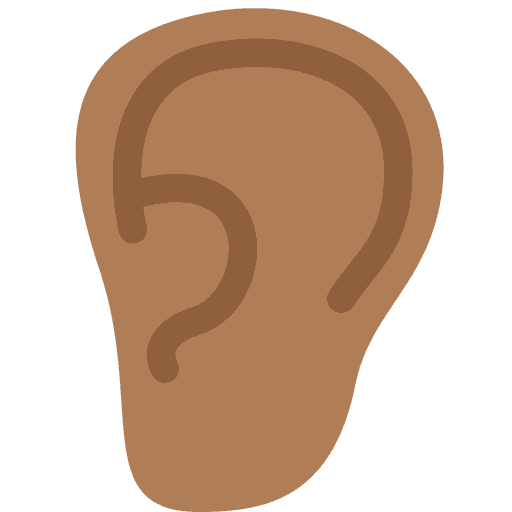 Ear Medium Dark Skin Tone