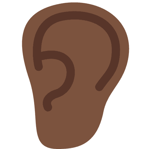 Ear Dark Skin Tone