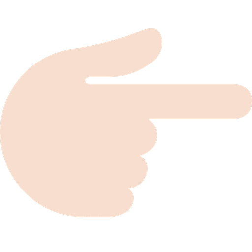 Backhand Index Pointing Right Light Skin Tone