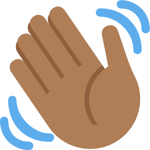 Waving Hand Medium Dark Skin Tone