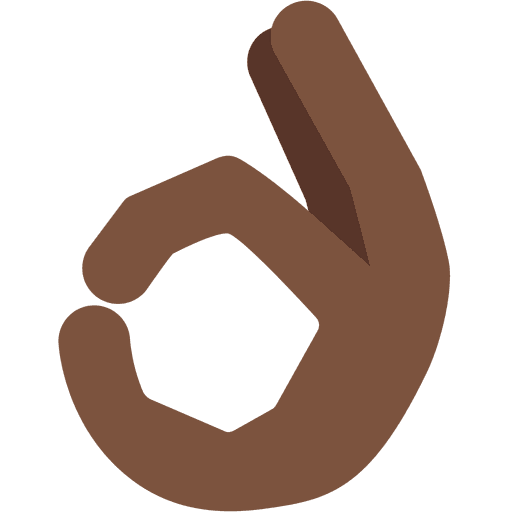 Ok Hand Dark Skin Tone