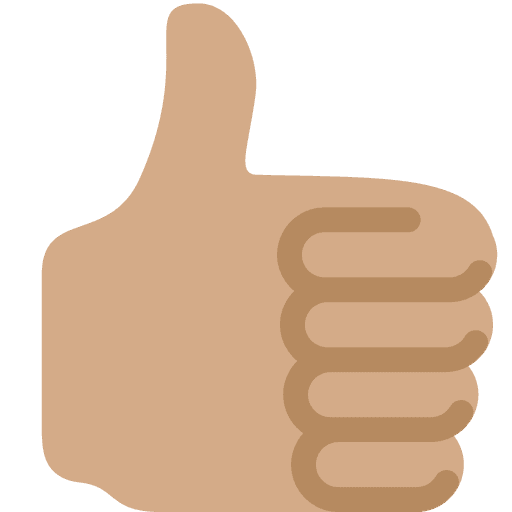 Thumbs Up Medium Skin Tone