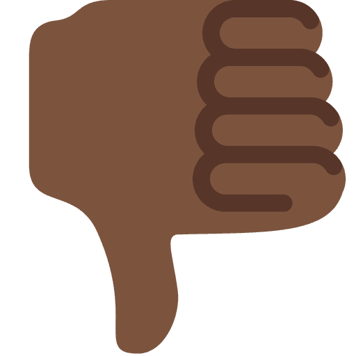 Thumbs Down Dark Skin Tone