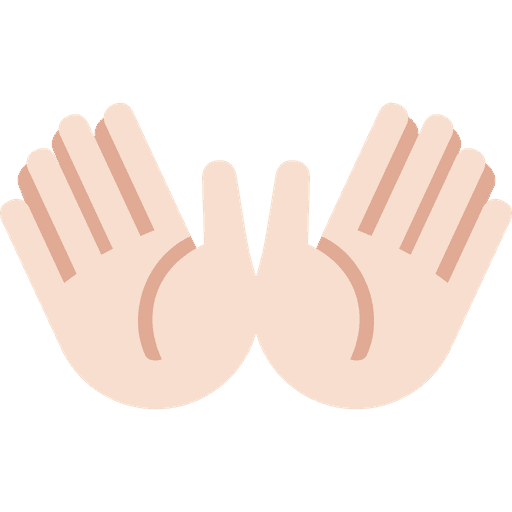Open Hands Light Skin Tone