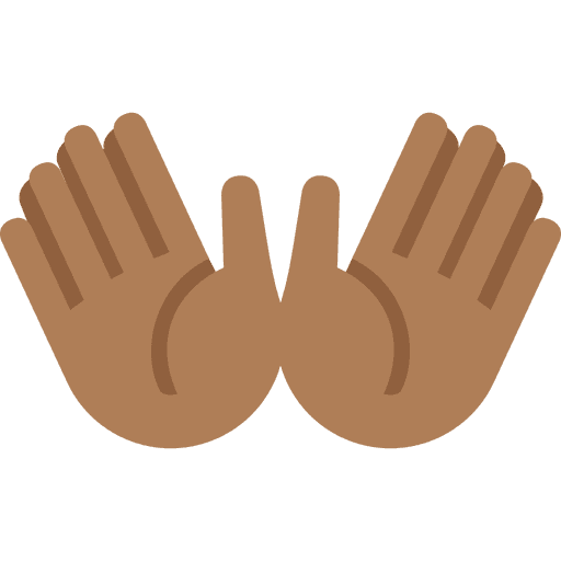 Open Hands Medium Dark Skin Tone