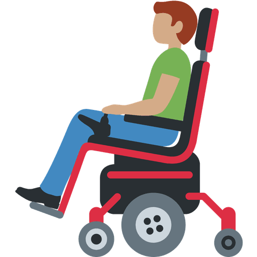 Man In Motorized Wheelchair Medium Skin Tone