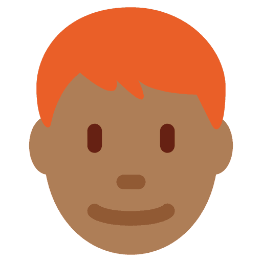 Man Medium Dark Skin Tone Red Hair