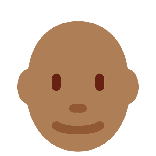 Man Medium Dark Skin Tone Bald
