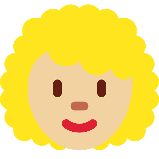 Woman Medium Light Skin Tone Curly Hair