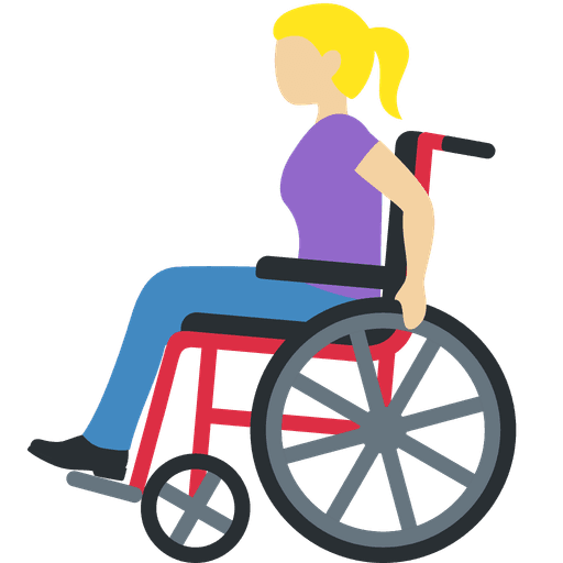 Woman In Manual Wheelchair Medium Light Skin Tone