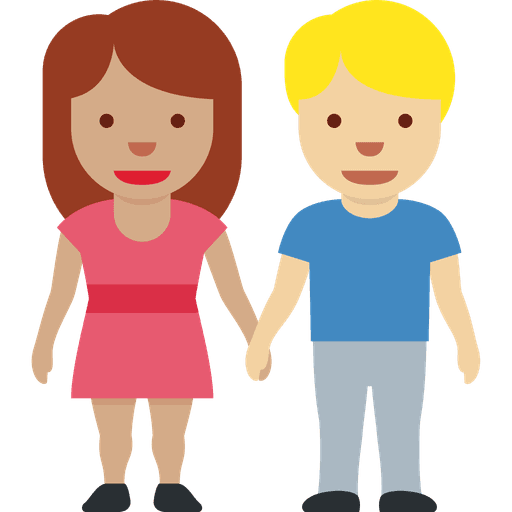Woman And Man Holding Hands Medium Skin Tone Medium Light Skin Tone