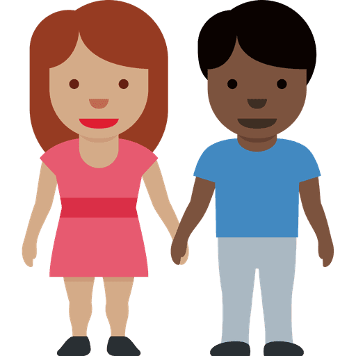 Woman And Man Holding Hands Medium Skin Tone Dark Skin Tone