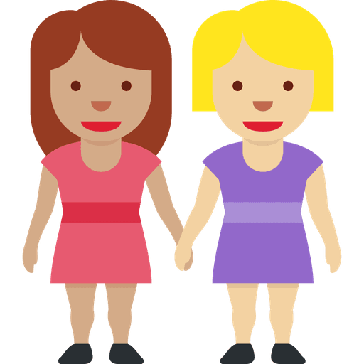 Women Holding Hands Medium Skin Tone Medium Light Skin Tone