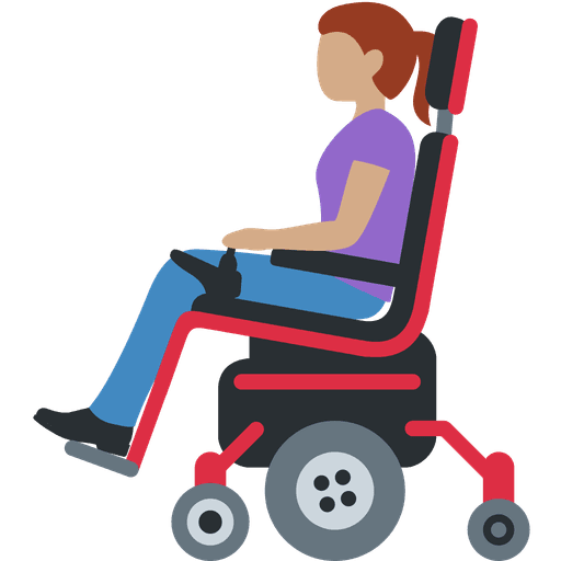 Woman In Motorized Wheelchair Medium Skin Tone