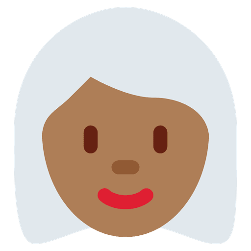Woman Medium Dark Skin Tone White Hair