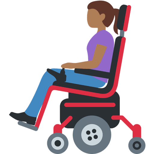 Woman In Motorized Wheelchair Medium Dark Skin Tone