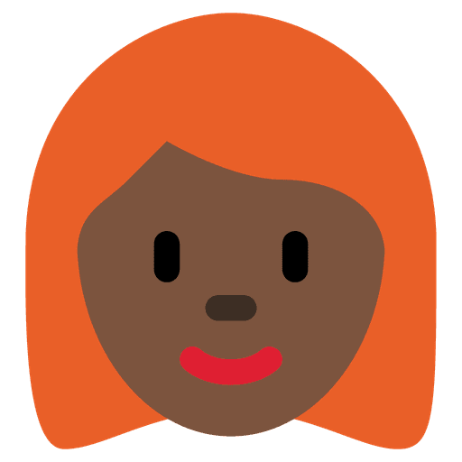 Woman Dark Skin Tone Red Hair