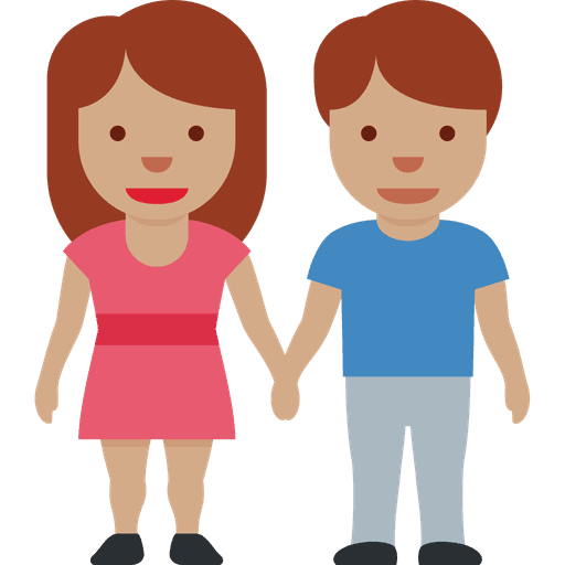 Woman And Man Holding Hands Medium Skin Tone