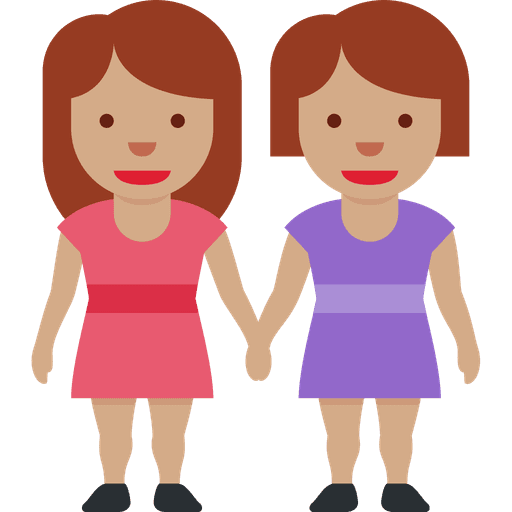 Women Holding Hands Medium Skin Tone