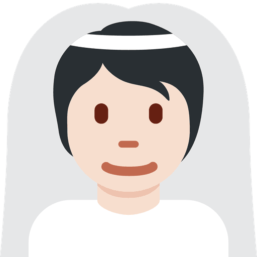 Person With Veil Light Skin Tone
