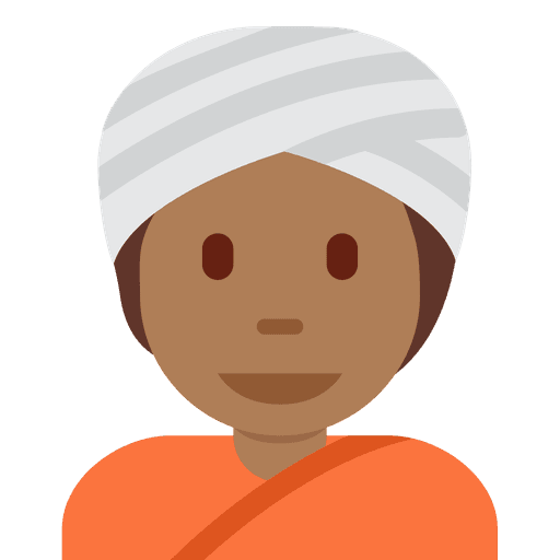 Person Wearing Turban Medium Dark Skin Tone
