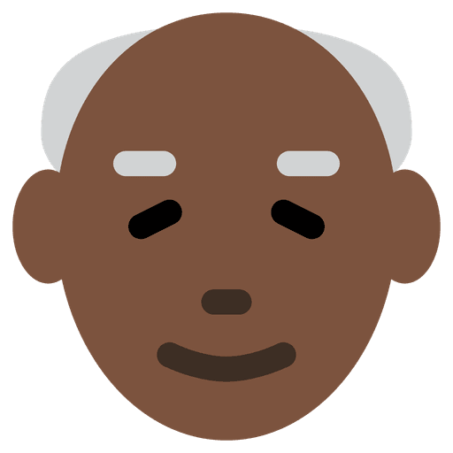 Old Man Dark Skin Tone