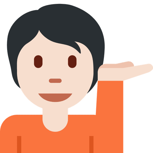 Person Tipping Hand Light Skin Tone