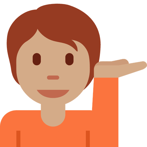 Person Tipping Hand Medium Skin Tone