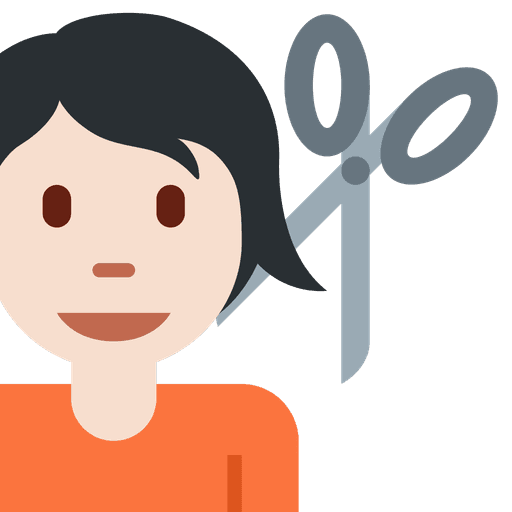 Person Getting Haircut Light Skin Tone