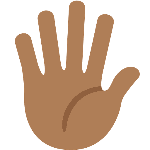 Hand With Fingers Splayed Medium Dark Skin Tone