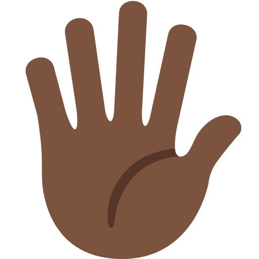 Hand With Fingers Splayed Dark Skin Tone