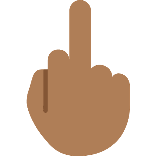 Middle Finger Medium Dark Skin Tone
