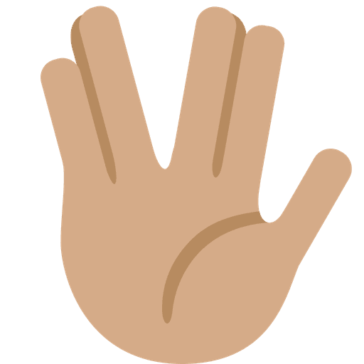 Vulcan Salute Medium Skin Tone