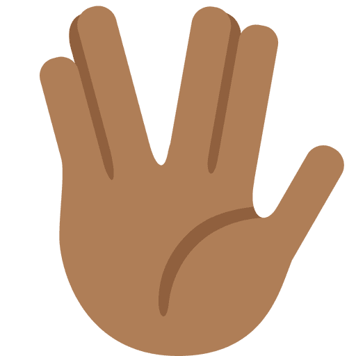 Vulcan Salute Medium Dark Skin Tone