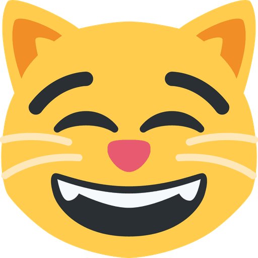 Grinning Cat With Smiling Eyes