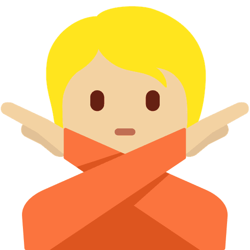Person Gesturing No Medium Light Skin Tone